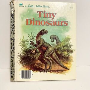 🛑 4/$20 a Little Golden Book Tiny Dinosaurs Book Paperback Hardcover Vintage